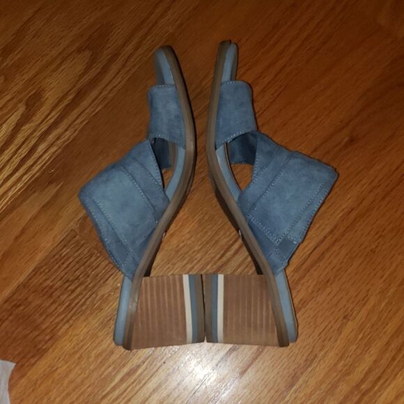 Dr Scholls blue textile heels - Picture 6 of 8